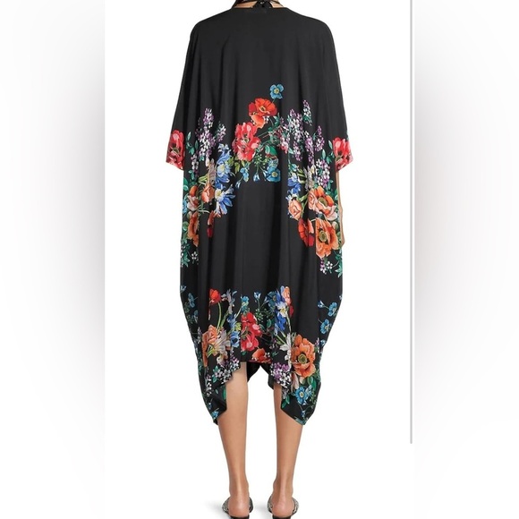Johnny Was Flower Arch Midi Kimono Tie at waist or just above CoverUp  L - XL - Picture 5 of 13